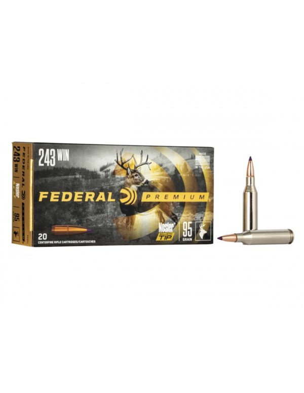 Balas Federal Nosler Ballistic Tip 243 Win / 95 Grain