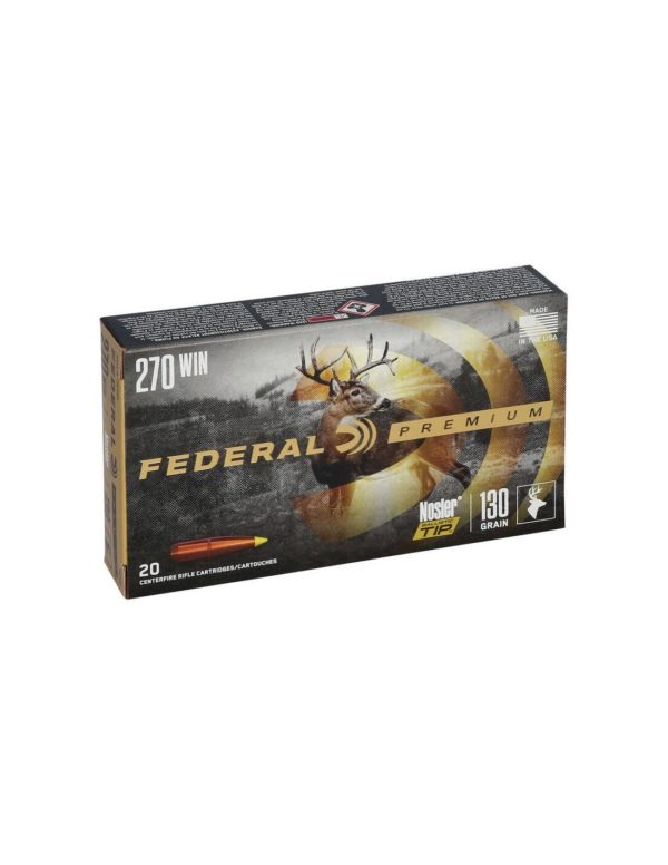 Balas Federal Nosler Ballistic Tip 270 Win / 130 Grain